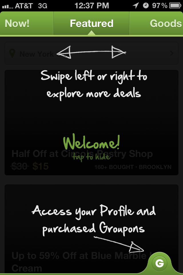 iPhone Coach Marks Screenshots Mobile Patterns